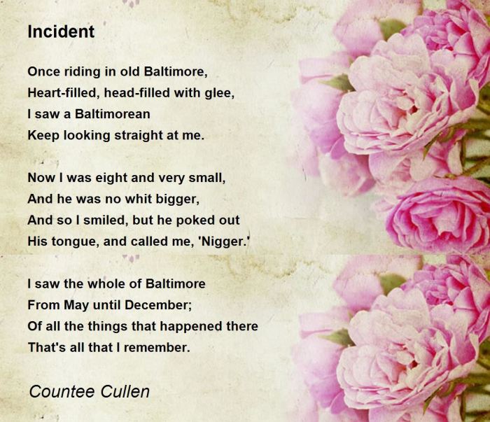 Incident by countee cullen analysis