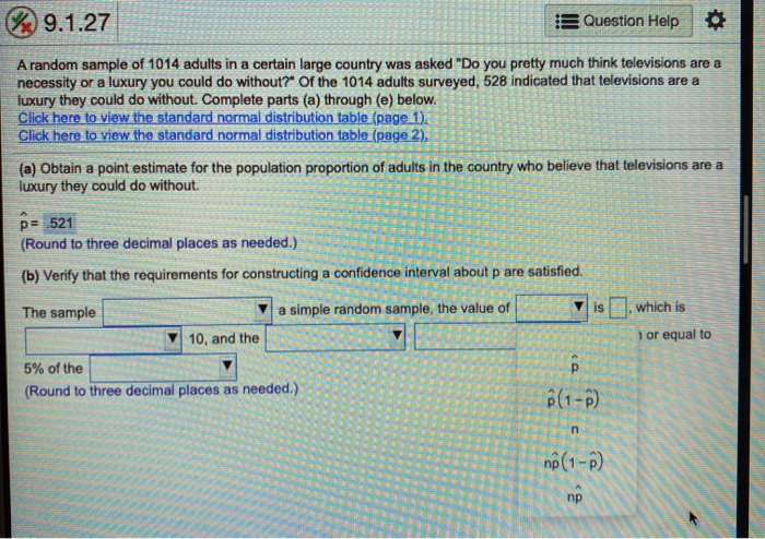 The report of a sample survey of 1014 adults