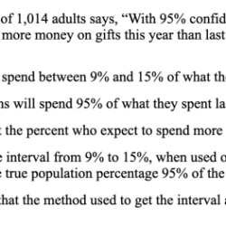 The report of a sample survey of 1014 adults